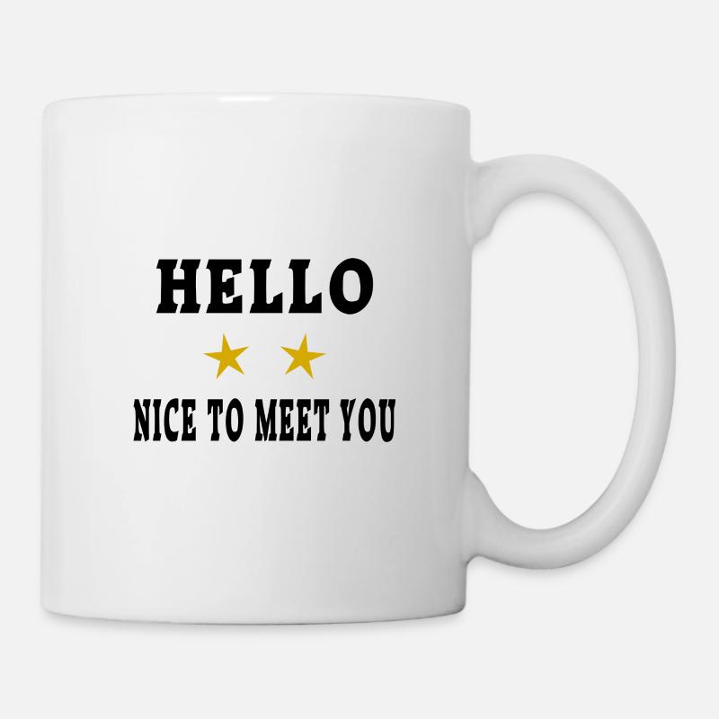 Hello - Nice to meet you - Mug blanc - blanc