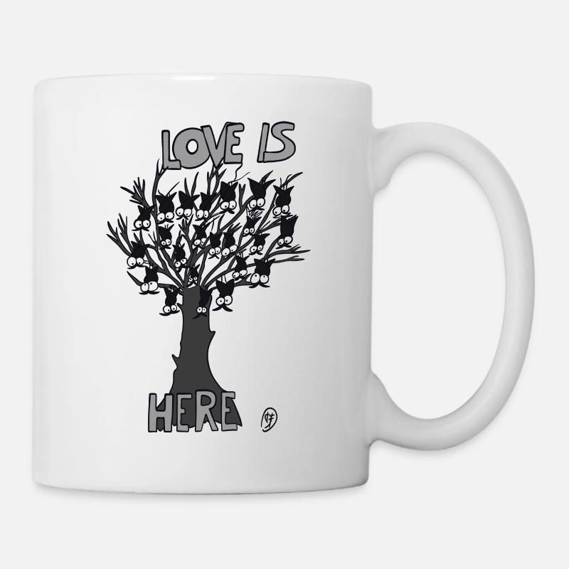 Fledermäuse auf einem Baum - Tasse - Weiß