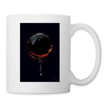 Tropfen orange 1 - Tasse - Weiß - Rechts