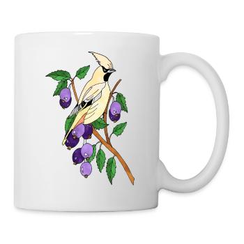 Bunter Vogel - Tasse - Weiß - Rechts