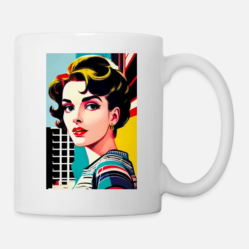 Comic-Mädchen - Tasse - Weiß