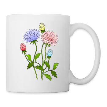 Fleur - Mug blanc - blanc - Droite