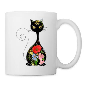 Katze - Tasse - Weiß - Rechts