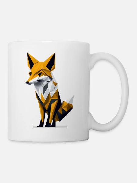 Polygon Fox - Mug - white