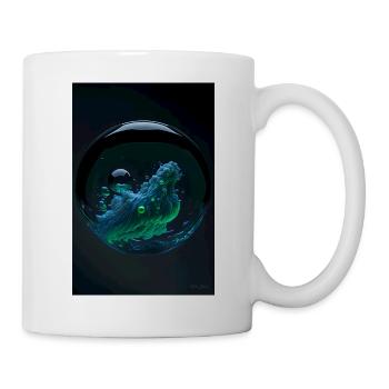 Wolken in einer Blase grün 2 - Tasse - Weiß - Rechts