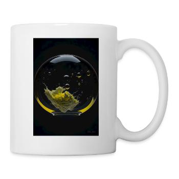 Nuages dans une bulle jaune 3 - Mug blanc - blanc - Droite