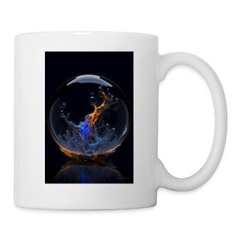 Nuages dans un feu de bulle 1 - Mug blanc - blanc - Droite