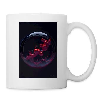 Wolken in einer Blase rot 3 - Tasse - Weiß - Rechts