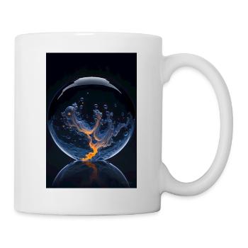 Nuages dans un feu de bulle 2 - Mug blanc - blanc - Droite