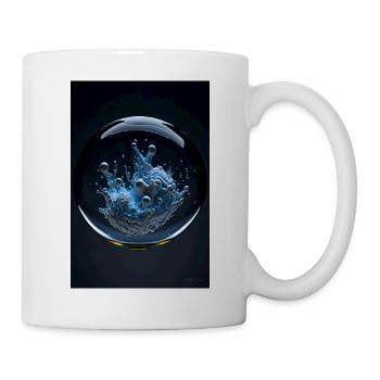 Wolken in einer Blase chrome 3 - Tasse - Weiß - Rechts