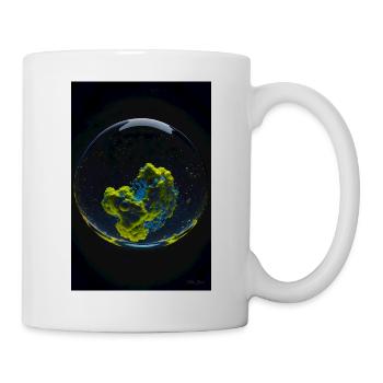 Nuages dans une bulle jaune 2 - Mug blanc - blanc - Droite