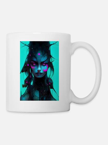 izup2u Abstract Anime Girl - Mug - white