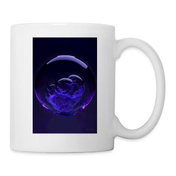 Clouds in a bubble purple3 - Mug - white - Right