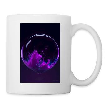 Wolken in einer Blase magenta 2 - Tasse - Weiß - Rechts