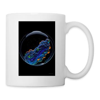 Nuages dans une bulle néon 1 - Mug blanc - blanc - Droite