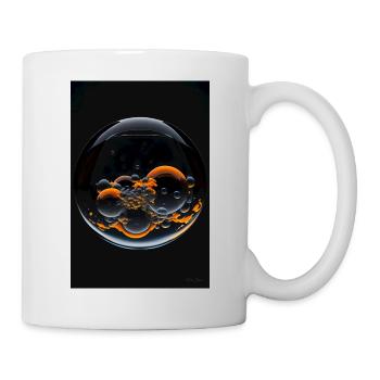 Clouds in a bubble orange 2 - Mug - white - Right