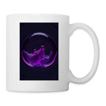 Wolken in einer Blase magenta 3 - Tasse - Weiß - Rechts