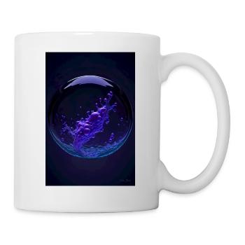 Wolken in einer Blase lila2 - Tasse - Weiß - Rechts