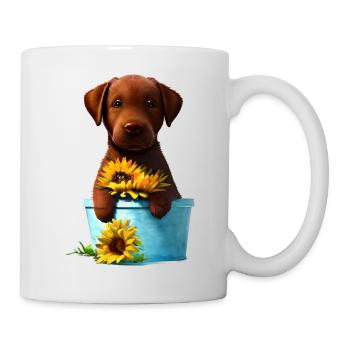 Chiot Labrador Retriever Labrador propriétaire - Mug blanc - blanc - Droite