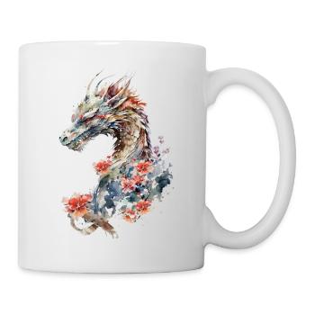 Japanese watercolor dragon - Mug - white - Right