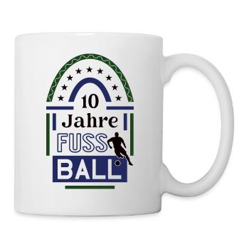 Fussball Jubiläum 10 Jahre Trainer Spieler Verein - Tasse - Weiß - Rechts