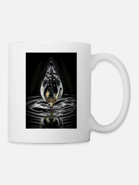 Tropfen chrome 1 - Tasse - Weiß