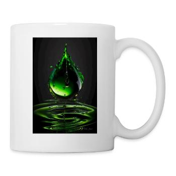 Drops green 4 - Mug - white - Right