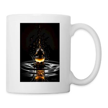 Tropfen feuer 3 - Tasse - Weiß - Rechts