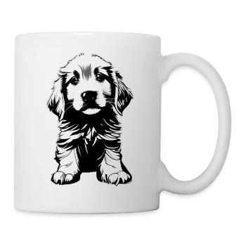 Labrador, propriétaire du chiot Labrador Retriever - Mug blanc - blanc - Droite