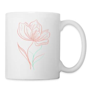 Large flower head, sketch - Mug - white - Right
