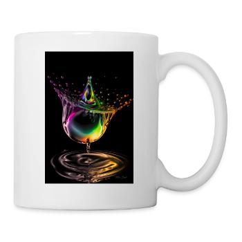 Tropfen neon 2 - Tasse - Weiß - Rechts
