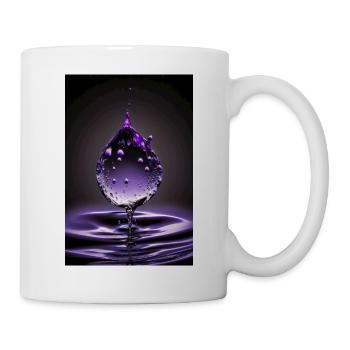Tropfen lila 4 - Tasse - Weiß - Rechts