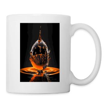 Tropfen orange 4 - Tasse - Weiß - Rechts
