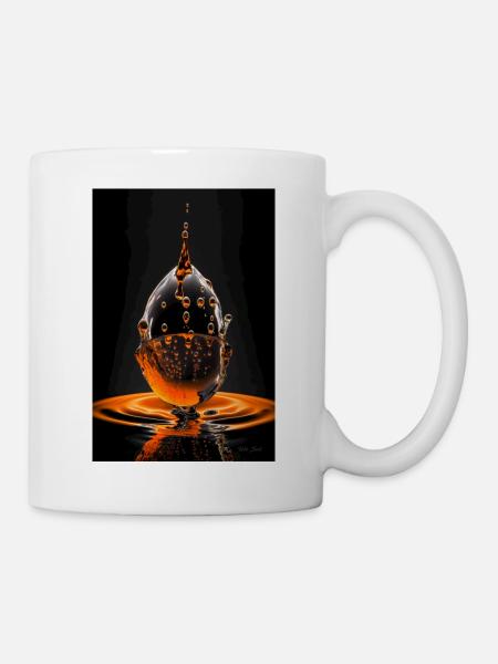 Tropfen orange 4 - Tasse - Weiß