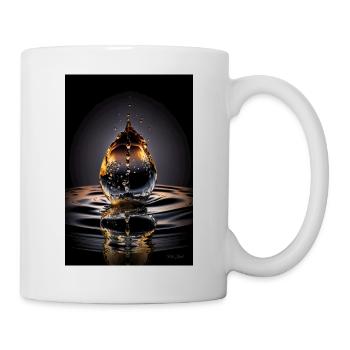 Gouttes magma 2 - Mug blanc - blanc - Droite