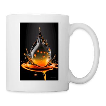 Gouttes orange 2 - Mug blanc - blanc - Droite