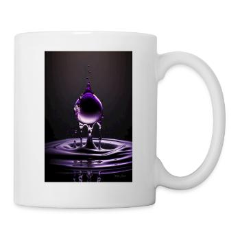 Tropfen lila 3 - Tasse - Weiß - Rechts