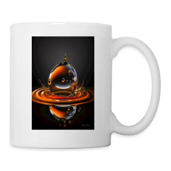 Tropfen orange 3 - Tasse - Weiß - Rechts