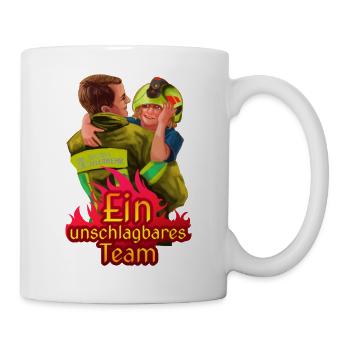 Ein unschlagbares Team - Tasse - Weiß - Rechts