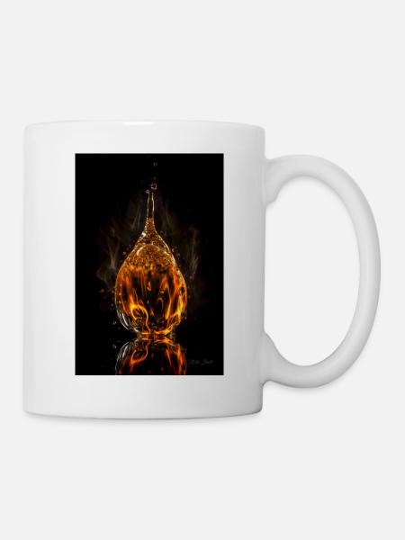 Tropfen feuer 7 - Tasse - Weiß