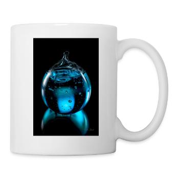 Tropfen cyan 6 - Tasse - Weiß - Rechts