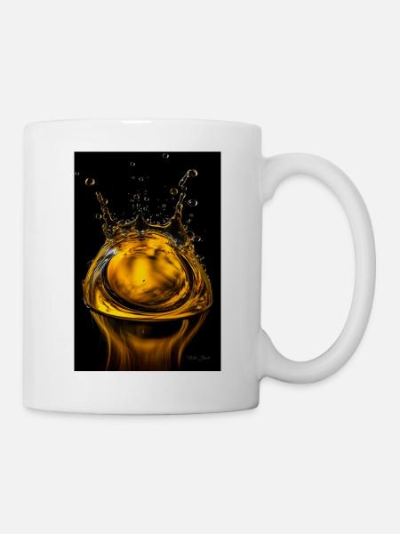 Tropfen gelb 5 - Tasse - Weiß