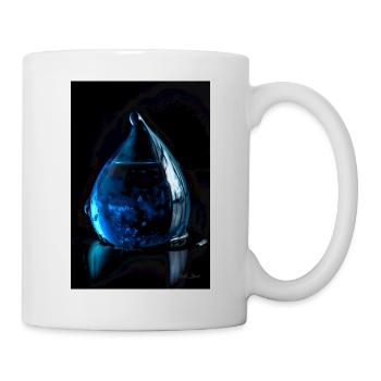 Drops blue 6 - Mug - white - Right