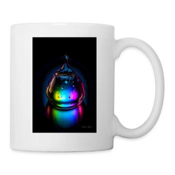 Gouttes néon 5 - Mug blanc - blanc - Droite