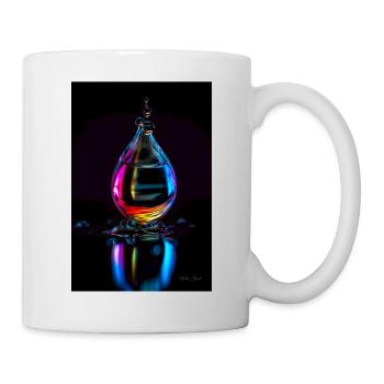 Tropfen neon 7 - Tasse - Weiß - Rechts