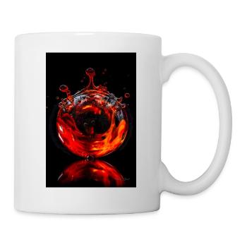 Gouttes magma 6 - Mug blanc - blanc - Droite