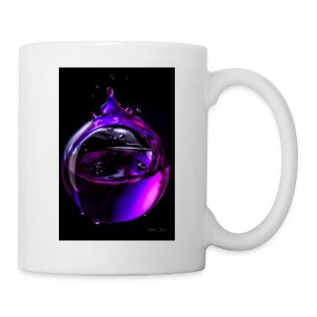 Tropfen lila 6 - Tasse - Weiß - Rechts