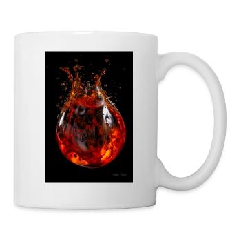 Tropfen magma 5 - Tasse - Weiß - Rechts