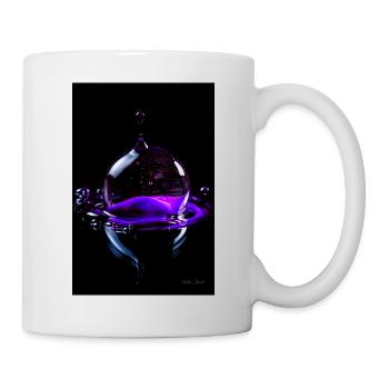 Tropfen lila 5 - Tasse - Weiß - Rechts