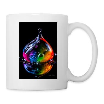 Tropfen neon 6 - Tasse - Weiß - Rechts